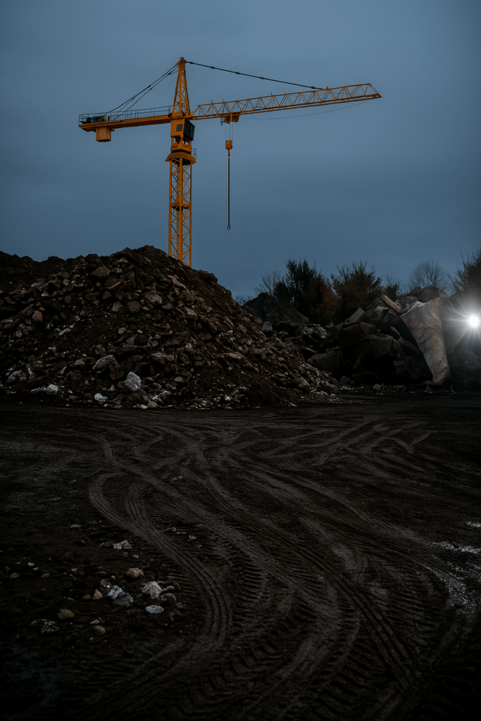 Een foto van een hijskraan