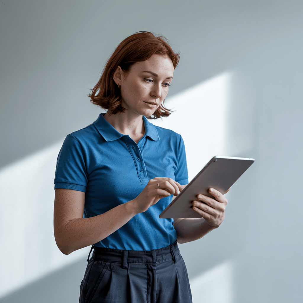 Collega die het Kleding management Systeem uitlegt