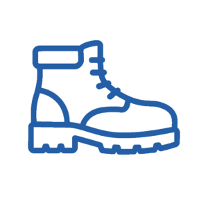 Een icoon met werkschoenen