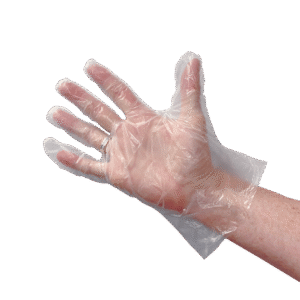 PE handschoen geruwd 30mu ÃÂ  100 stuks