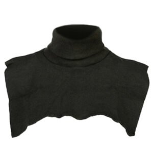 Col met rug- en borstflap acryl zwart