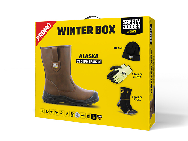 Safety Jogger Alaska S3 Winterbox met werklaarzen en winteraccessoires