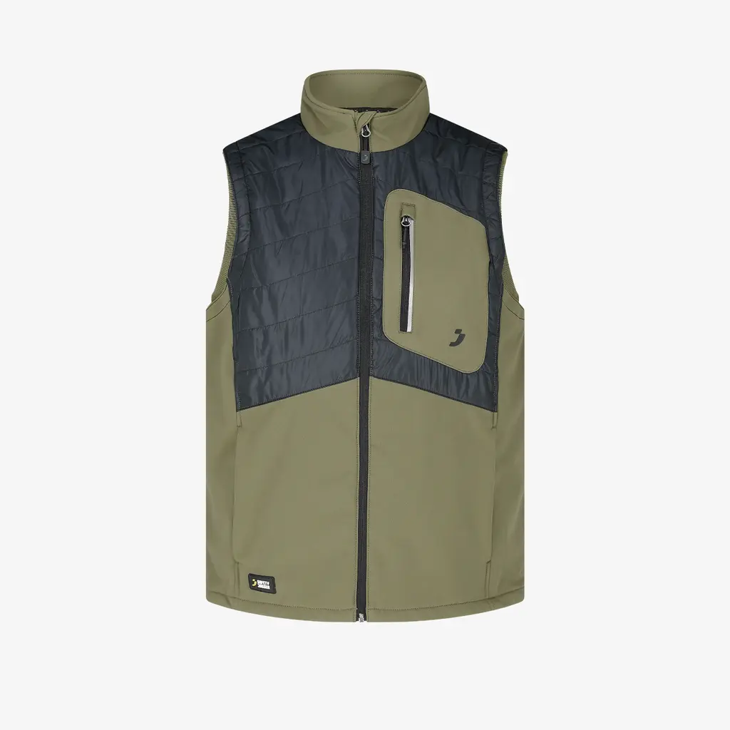 Safety Jogger OAK BODY WARMER M Khaki/Zwart aanzicht 1