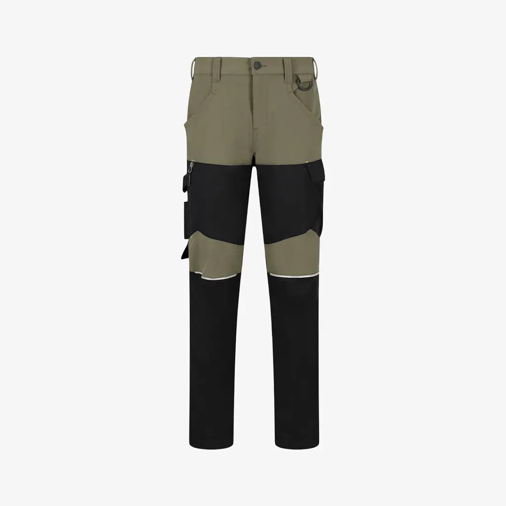 Safety Jogger OAK TROUSERS M Khaki/Zwart aanzicht 1