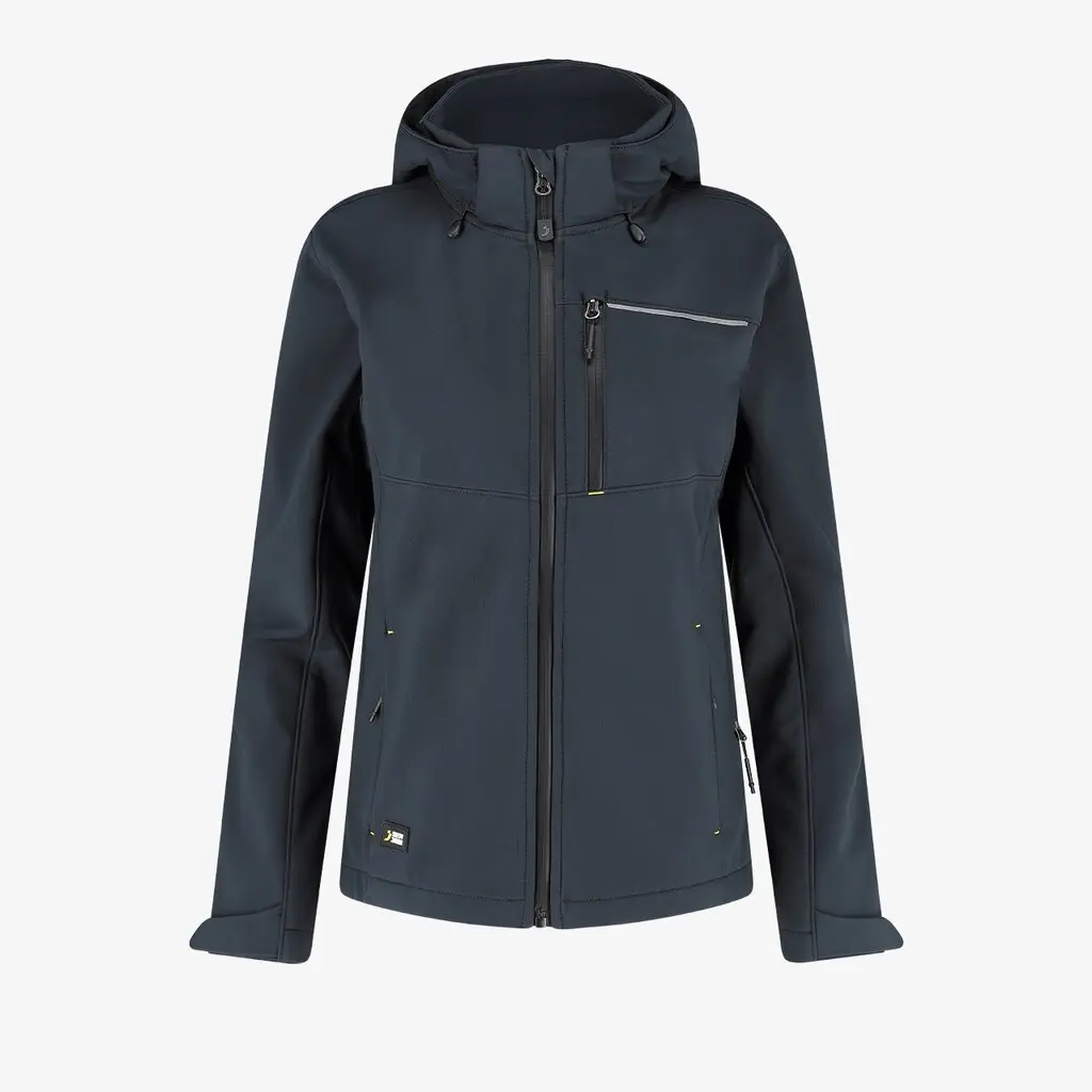Oak Softshell Jas Dames Staalblauw/Charcoal