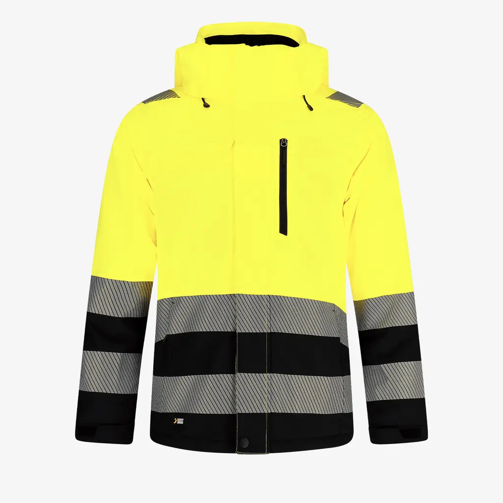 Scuti HiVis Winterjas Heren High Vis Geel/Zwart