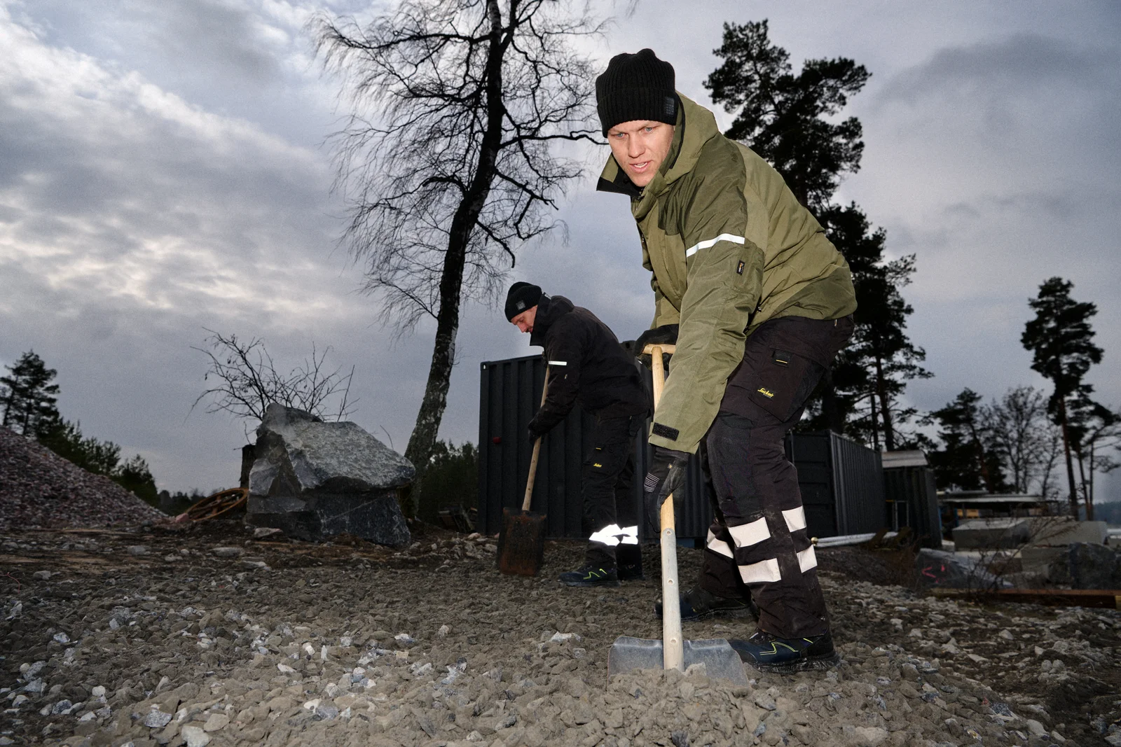 Werkkleding op de bouwplaats