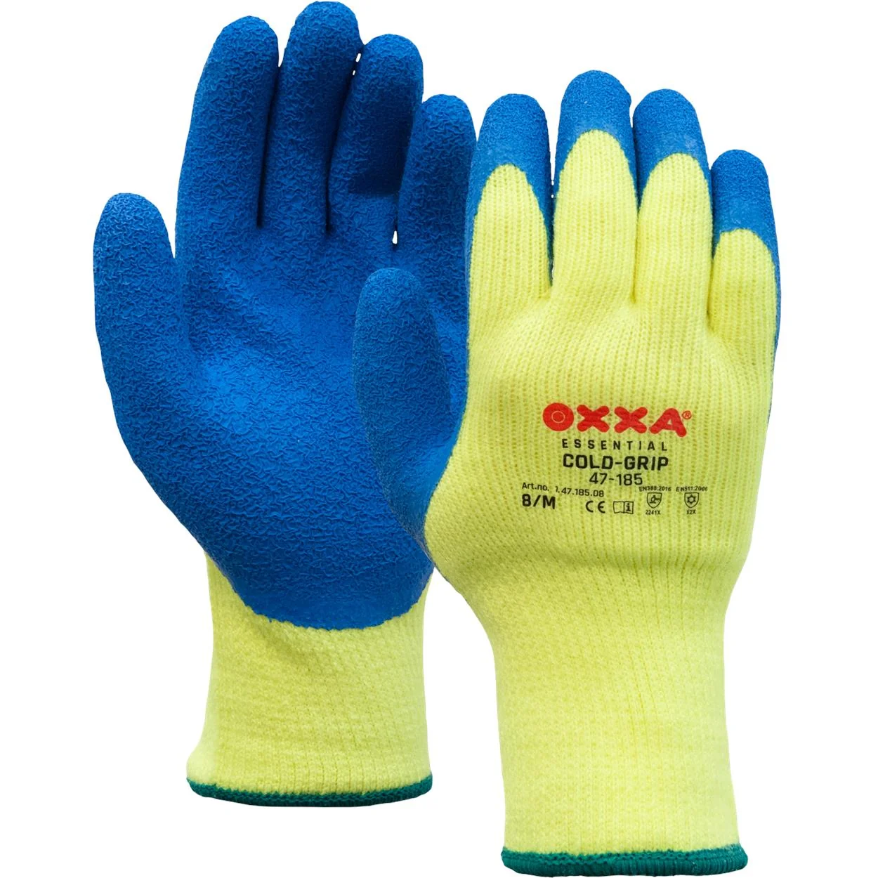 OXXA Cold-Grip 47-185 handschoen Fluo geel / Blauw