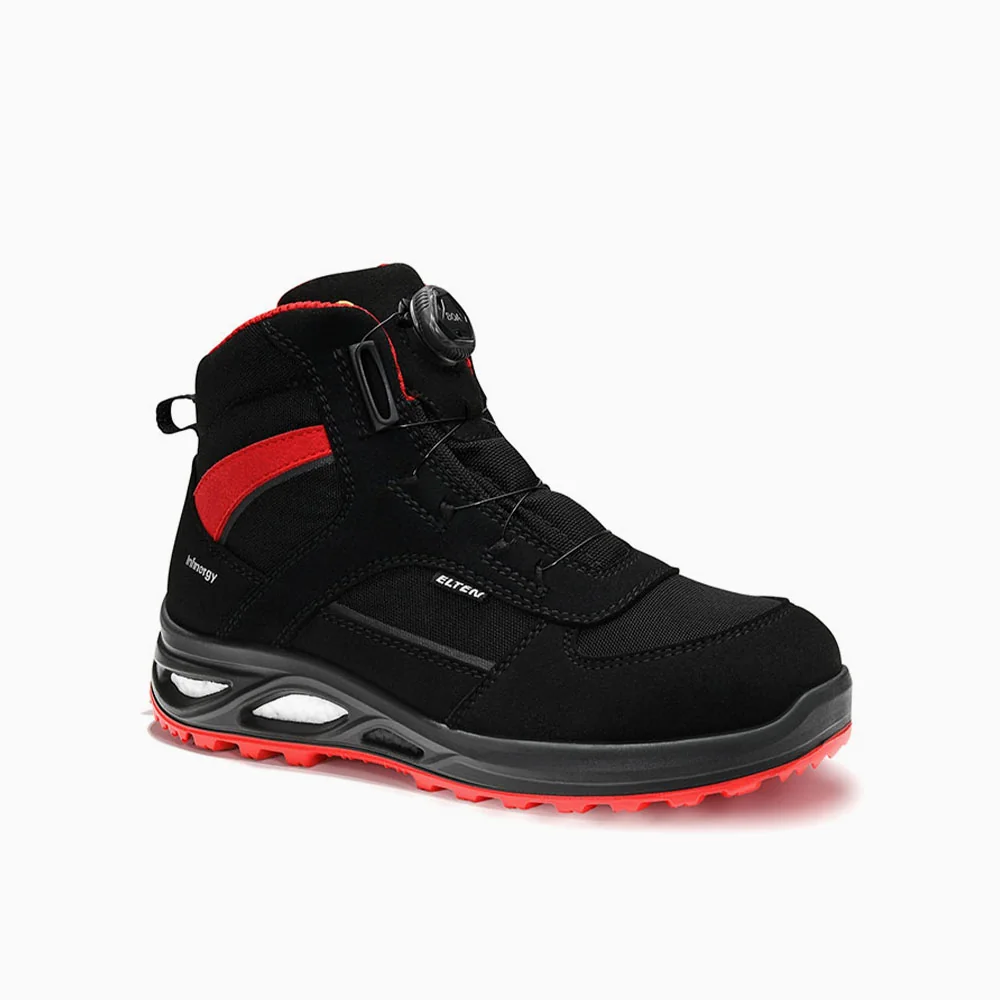 ELTEN veiligheidsschoen halfhoog voor dames HANNAH XXTL BOA® black-red Mid ESD Zwart/Rood