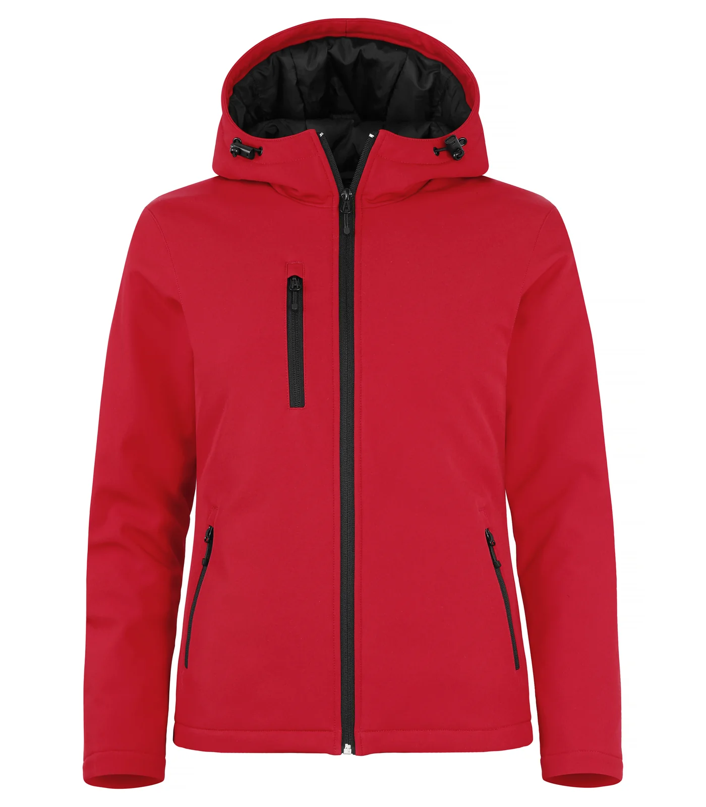 Clique Padded Hoody Softshell Dames Rood
