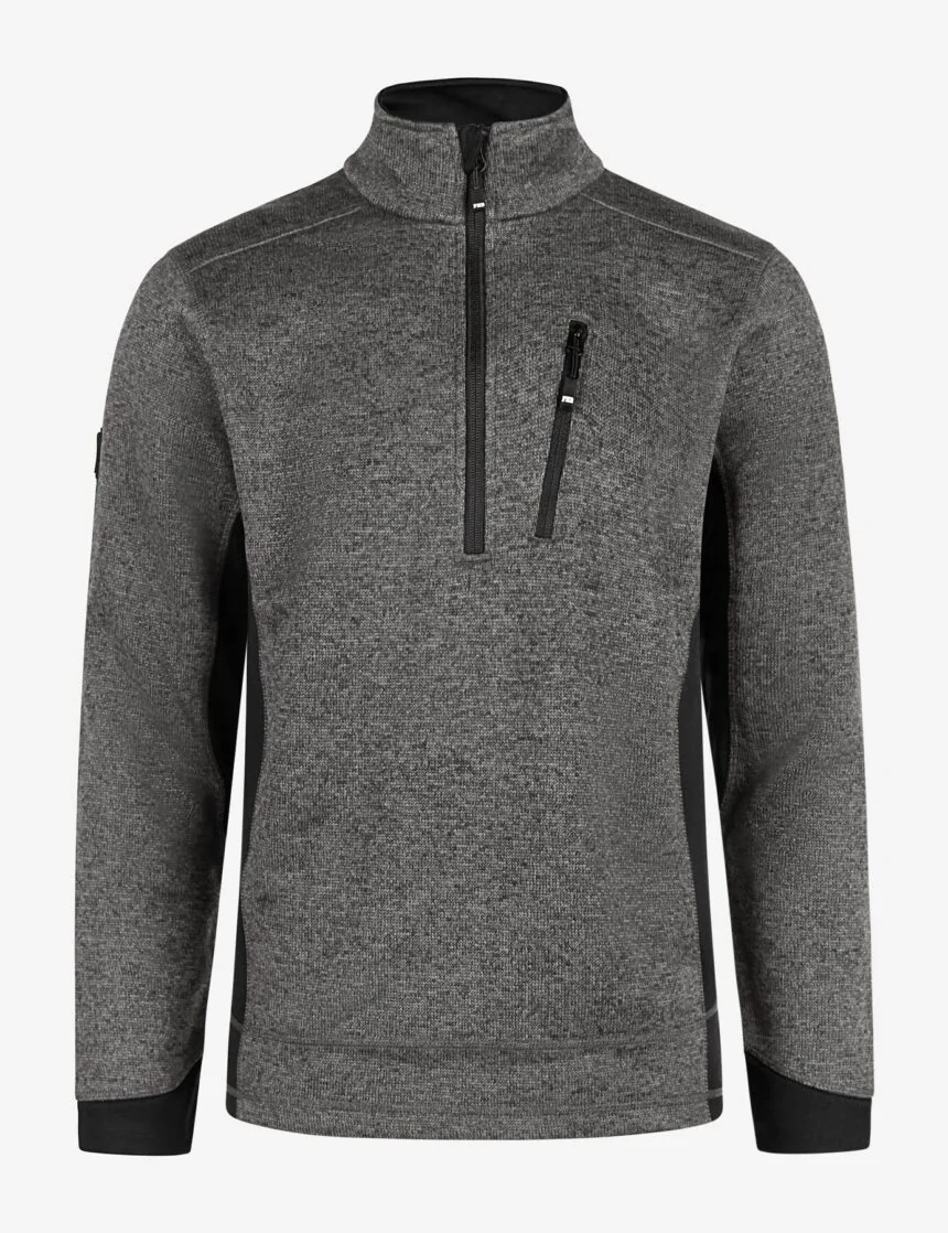 FHB PATRICK 79597 zip sweater Antraciet-zwart
