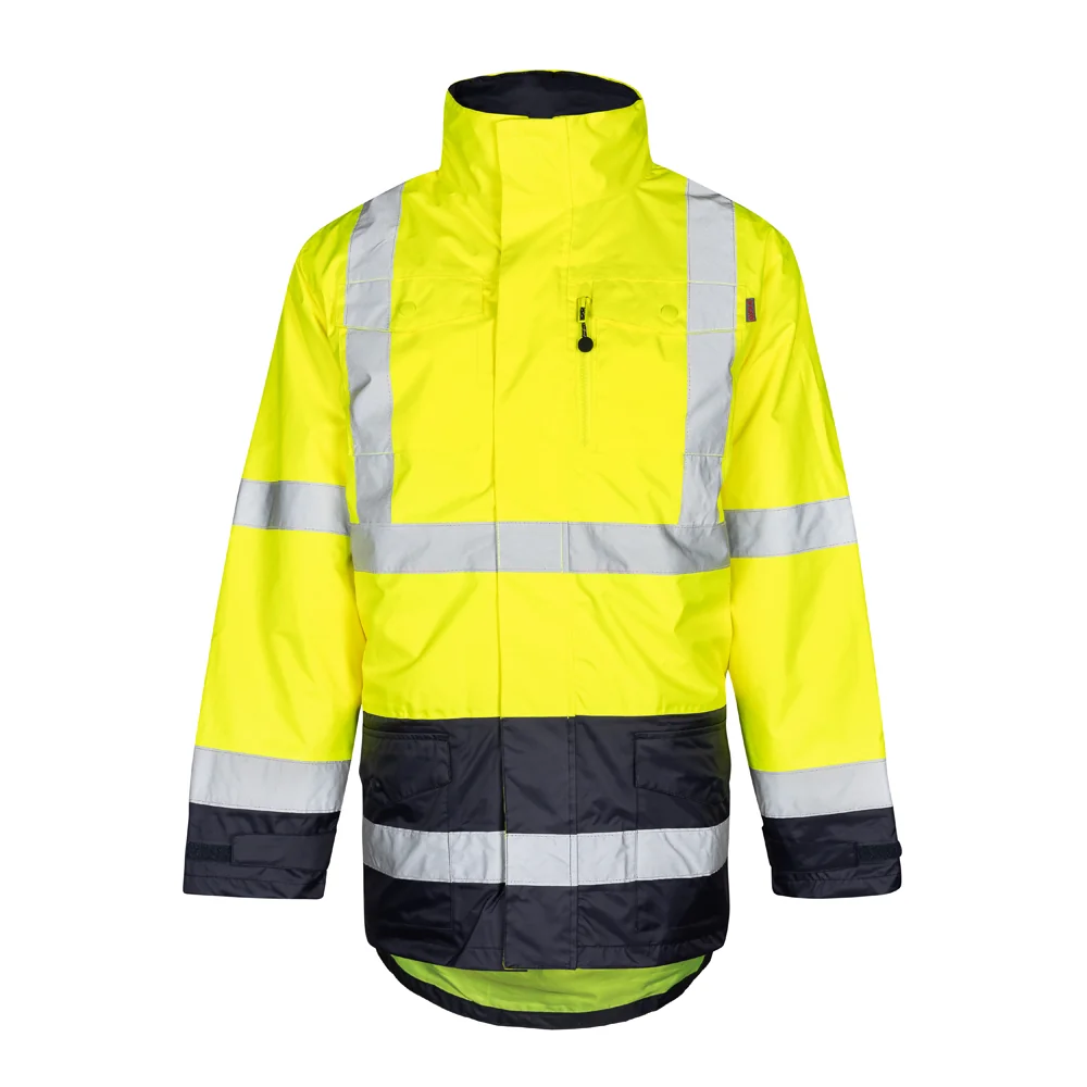 OXXA Alberto 0980 parka Fluo geel / Marineblauw