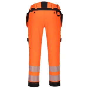 DX442 DX4-Hi-Vis broek met afneembare holsterzakken aanzicht 2