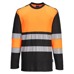 PW312 PW3 Hi-Vis T-Shirt lange mouw klasse 1 aanzicht 1
