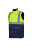 Bravone Vlamvertragende, antistatische high-vis bodywarmer aanzicht 2