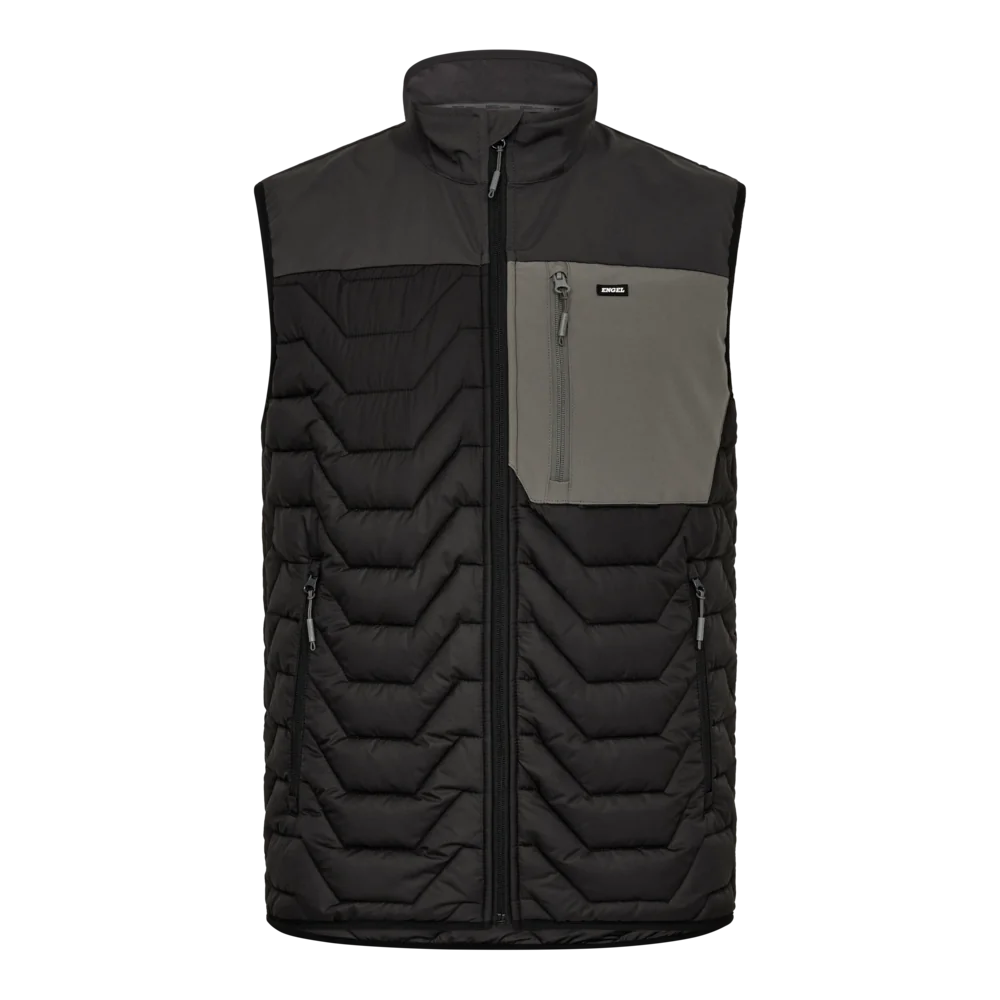 ENTIRE gevatteerd bodywarmer Zwart/Antracietgrijs