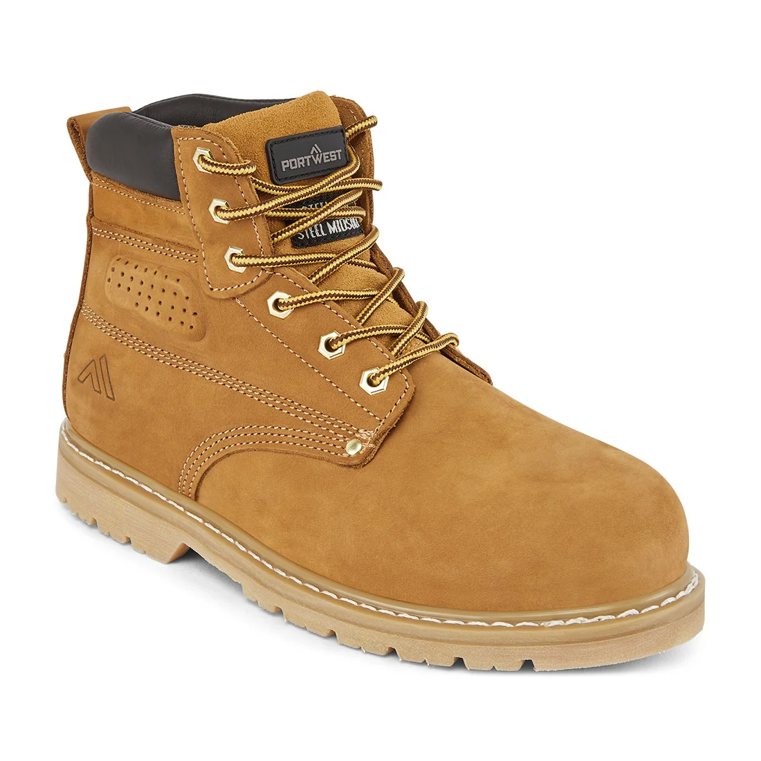 PORTWEST FW35 Steel Nubuck lederen enkellaars SBP HRO Honing