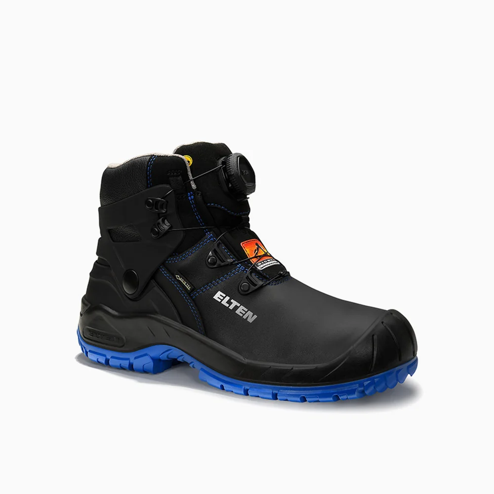 ELTEN veiligheidsschoen halfhoog RENZO Biomex GTX® BOA® blue Mid ESD S3 WR Zwart/Blauw