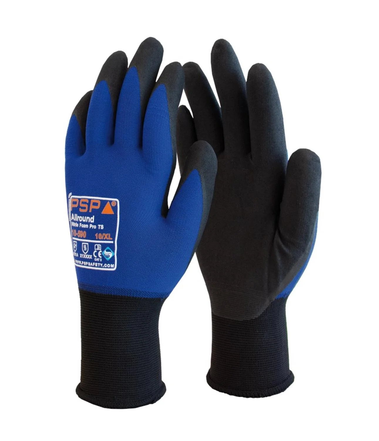 PSP 10-590 Allround Nitrile Foam Pro TS Werkhandschoen Blauw/Zwart