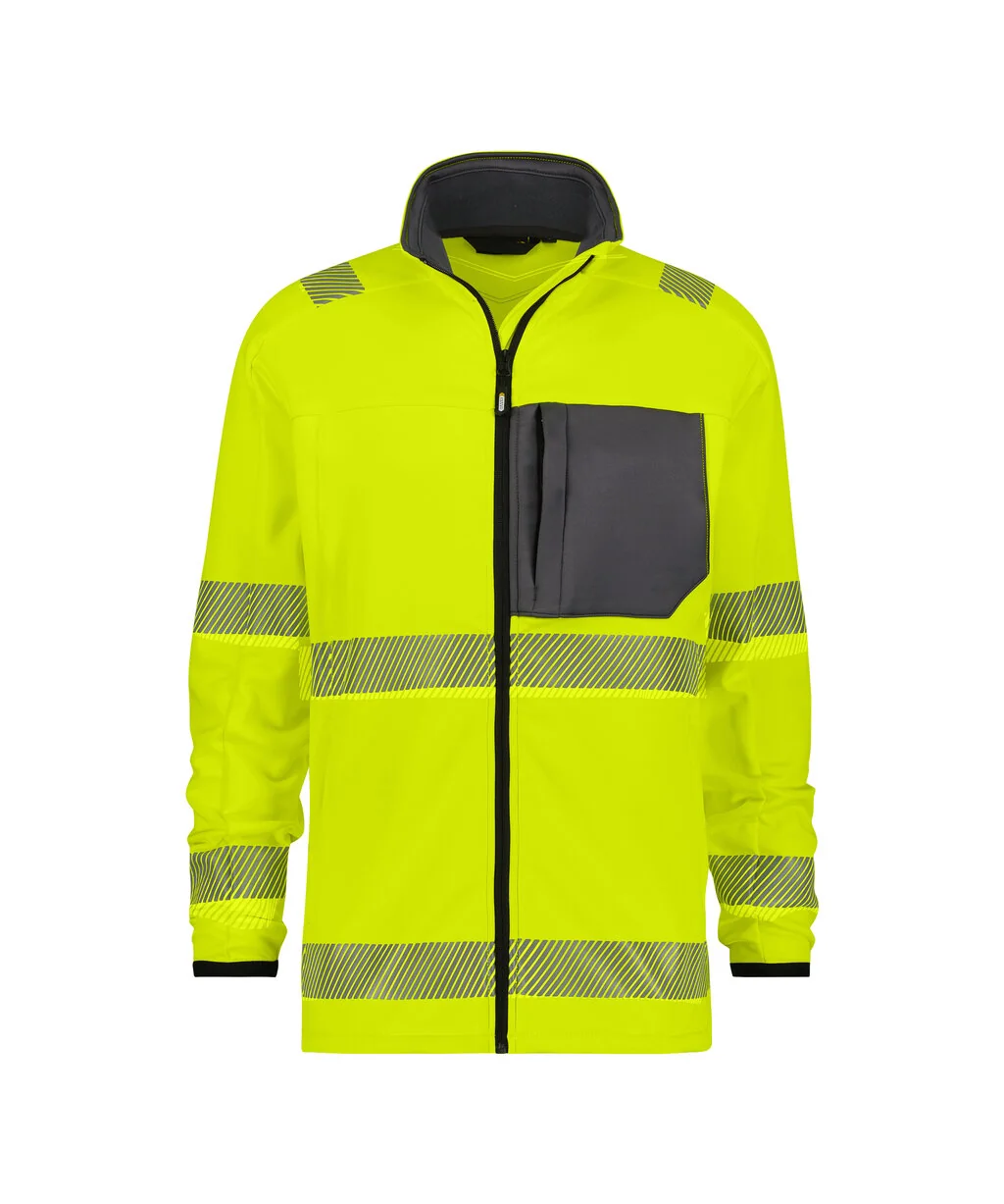 Camden Hogezichtbaarheidsmidlayerjacket Fluogeel/Cementgrijs