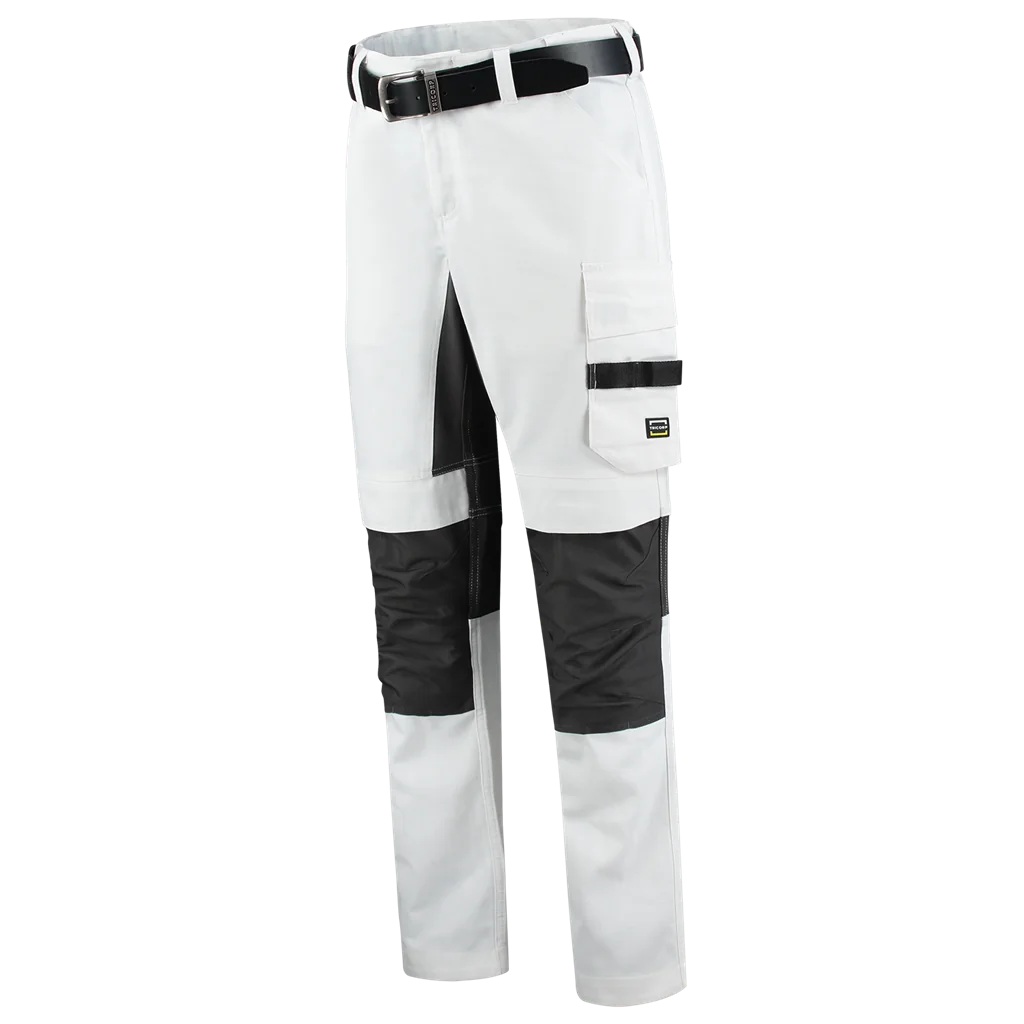 Tricorp 502016 Schildersbroek Twill Cordura Stretch Wit / Donkergrijs