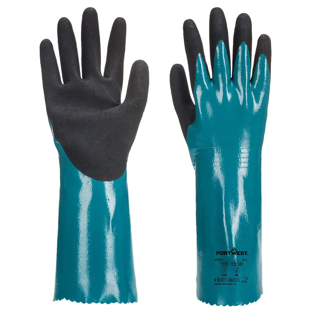 PORTWEST AP60 Lichte Korrelige Grip Handschoen Blauw/zwart