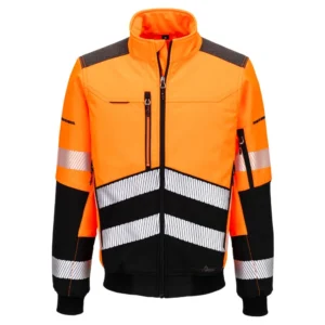 EV468 EV4 Hi-Vis Softshell bomberjack (3L) aanzicht 1