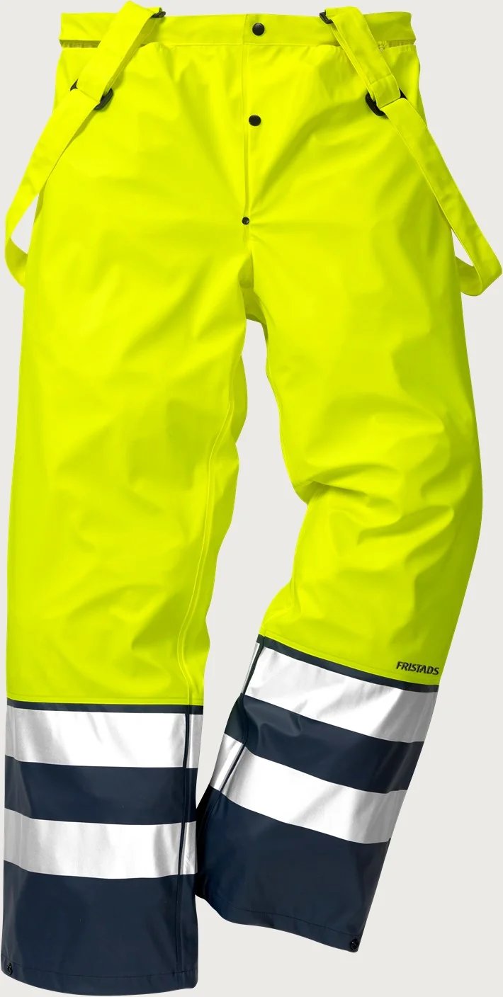 Fristads High vis regenbroek klasse 2 2625 RS Hi-Vis geel/marineblauw