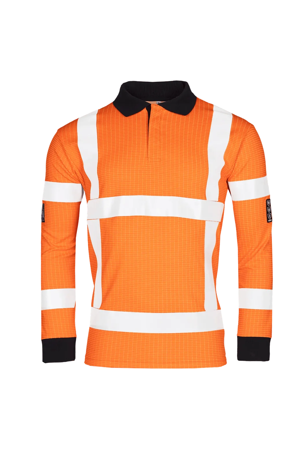 Sioen Dronten High-vis poloshirt, lange mouwen, ARC bescherming Fluo-oranje