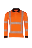 Lottum ECO high-vis poloshirt, lange mouwen aanzicht 1
