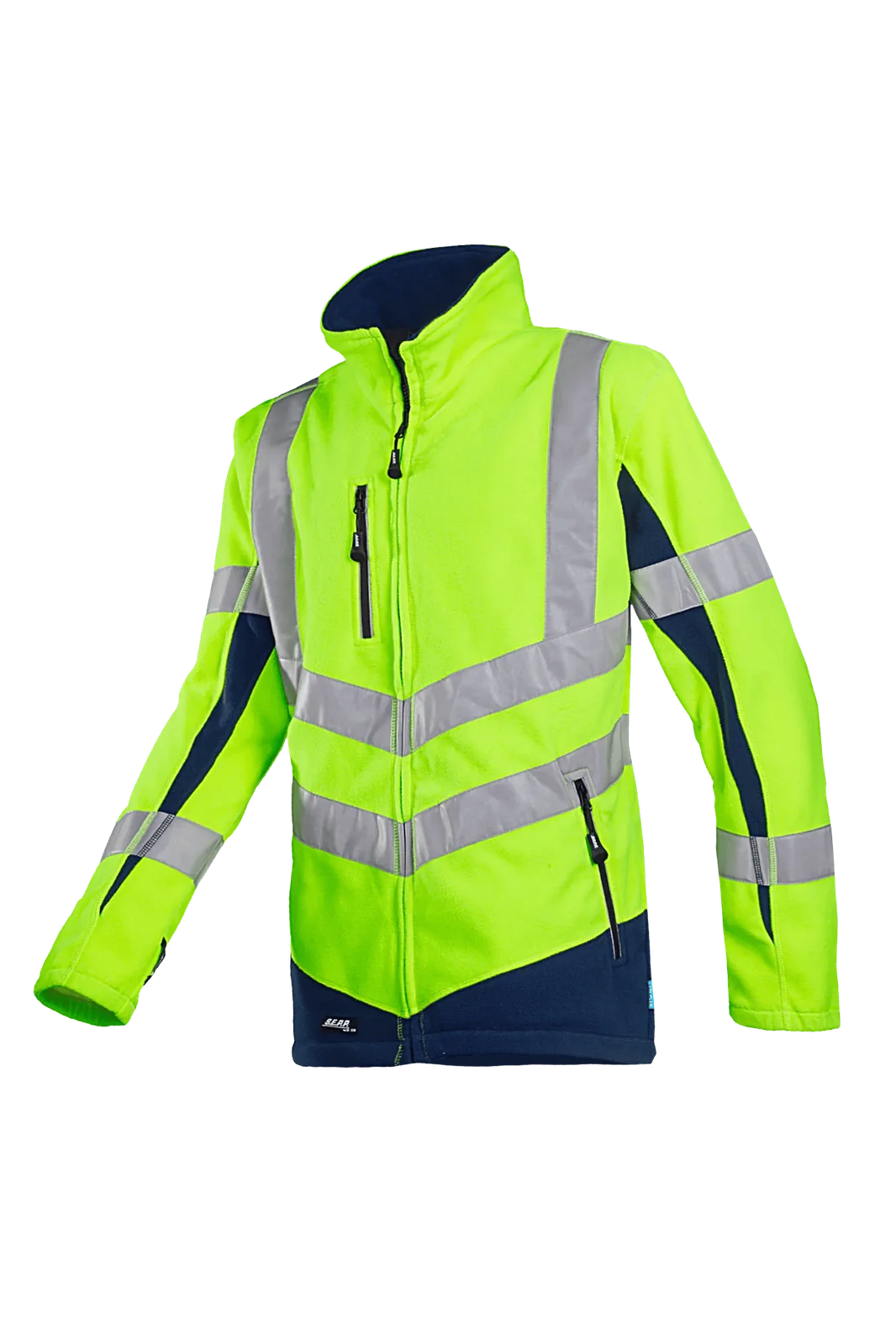 Sioen Senic Signalisatie fleece jas Fluogeel/Marineblauw