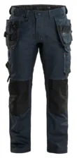 17501141 Werkbroek denim stretch met gereedschapszakken aanzicht 2