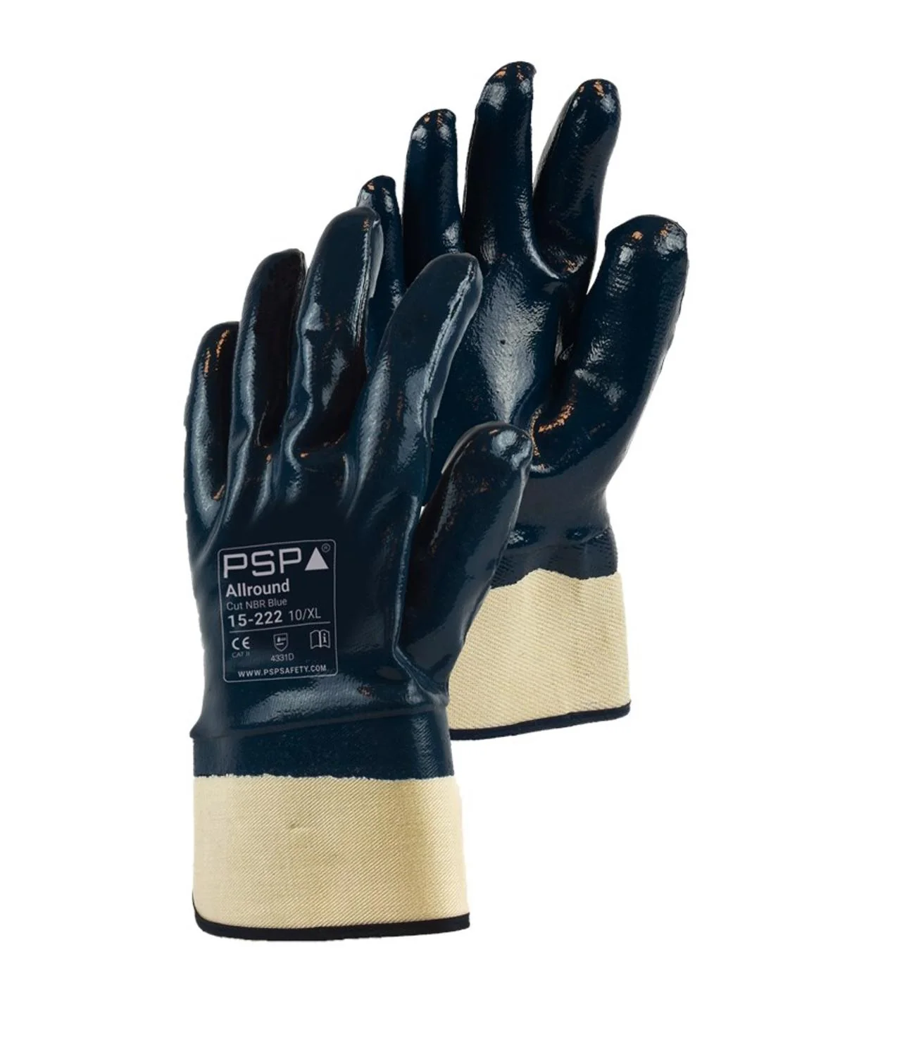 PSP 15-222 Cut D NBR Werkhandschoen Beige/Blauw