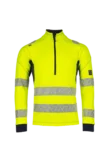Nilsan ECO high-vis sweatshirt, halve rits, ARC bescherming aanzicht 1