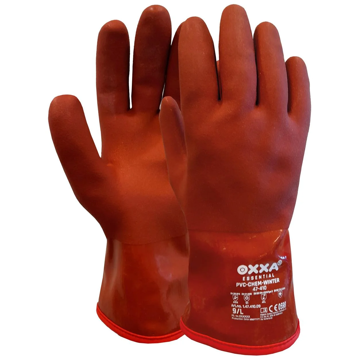 OXXA PVC-Chem-Winter 47-410 handschoen Rood