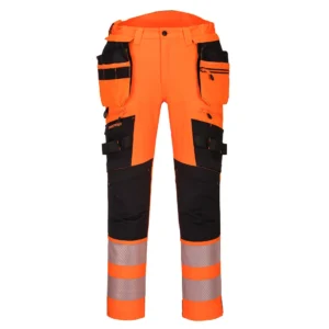 DX442 DX4-Hi-Vis broek met afneembare holsterzakken aanzicht 1