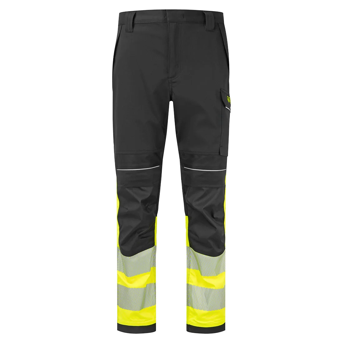 FR450 PW3 Modaflame Hi-Vis Klasse 1 FR Werkbroek Geel/zwart