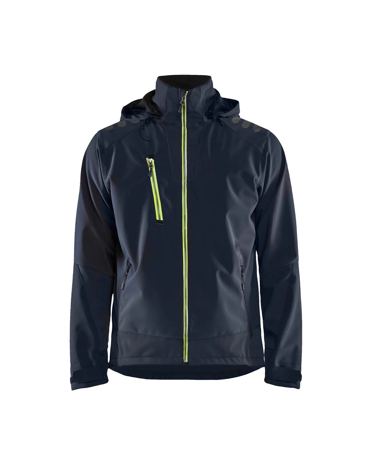 Blåkläder 47492513 Softshell jack Donker marineblauw / High Vis Geel