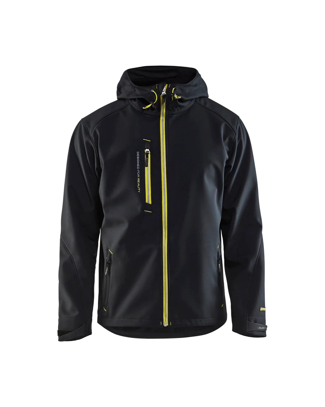 Blåkläder 49492517 Softshell Jack Zwart / High Vis Geel