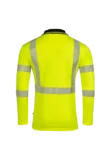 Garat ECO vlamvertragend, antistatisch high-vis poloshirt, lange mouwen aanzicht 3