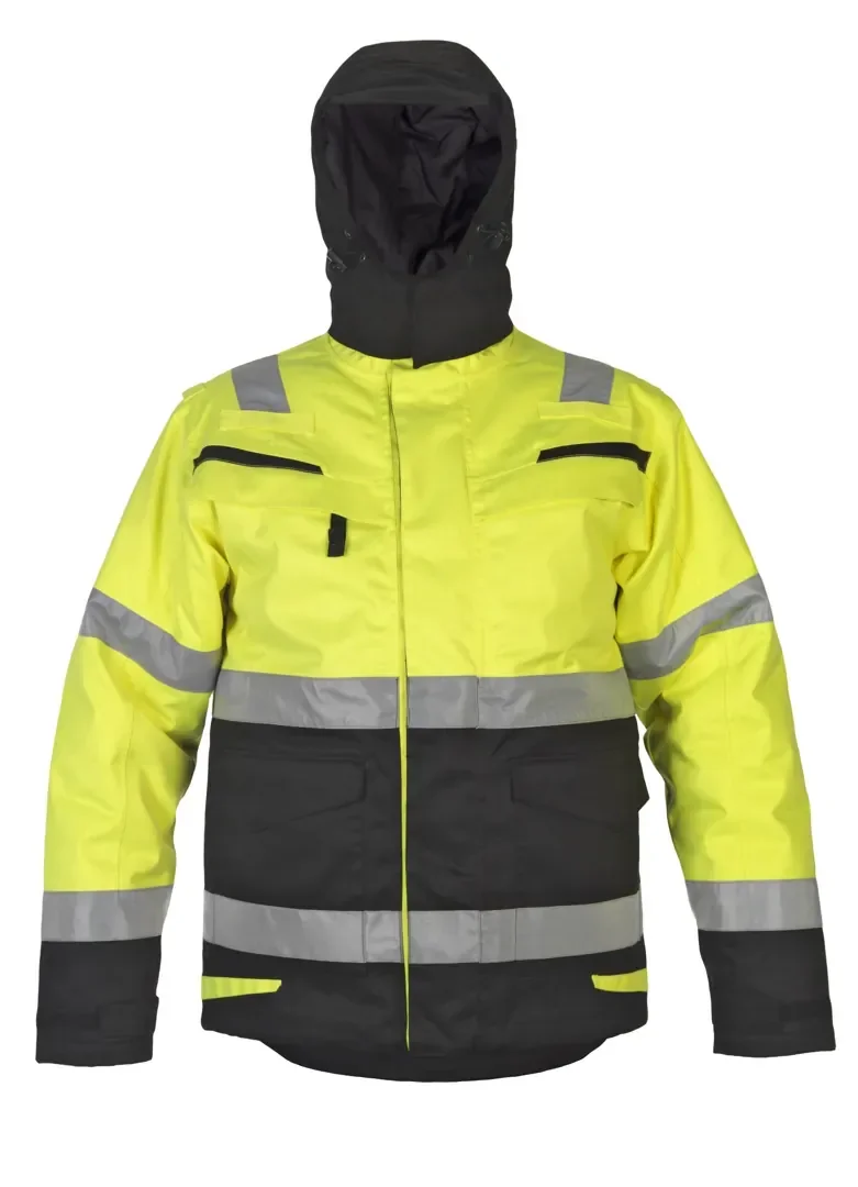 Hydrowear Multinorm Parka Matre Fluor Geel - Zwart