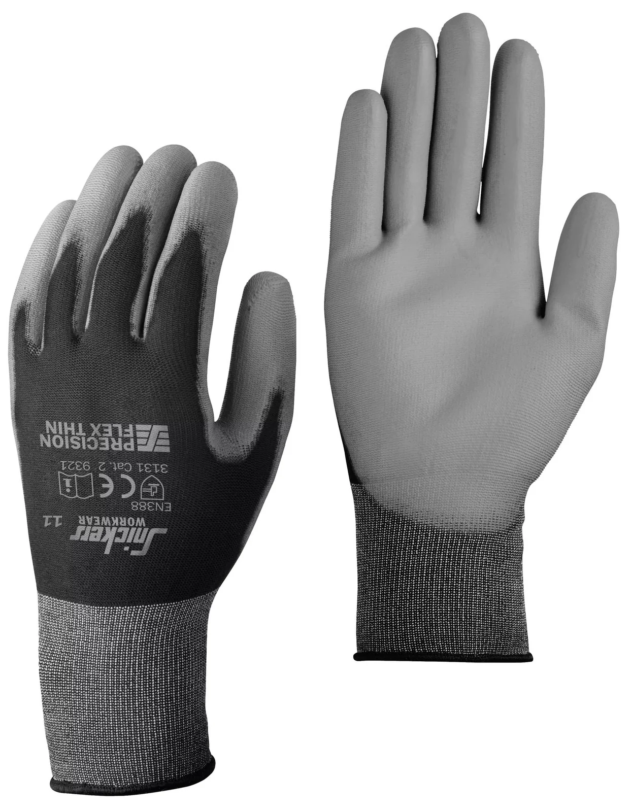 Snickers Workwear 9321 Zwart/Rotsgrijs aanzicht 1