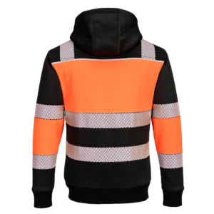 PW377 PW3 Klasse 1 Winter Hoodie met rits aanzicht 2