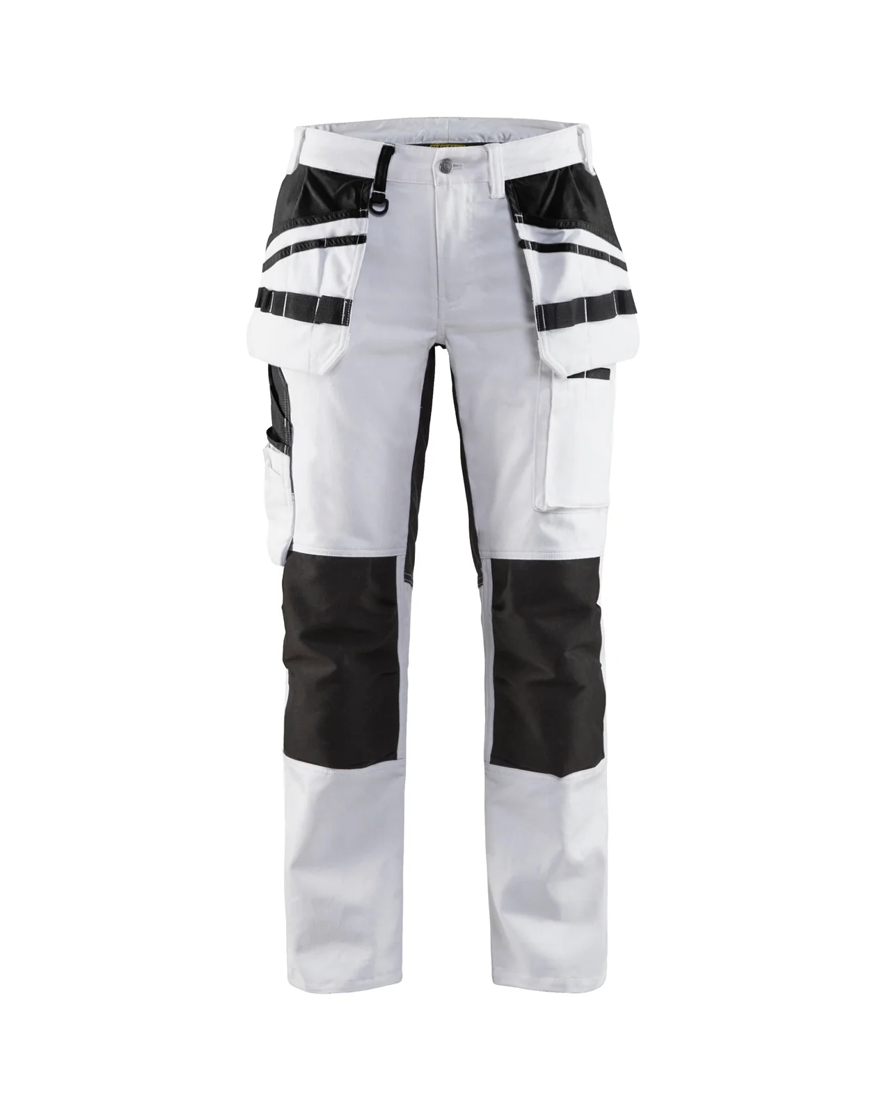 Blåkläder 79101000 Dames Schildersbroek met stretch en gereedschapszakken Wit / zwart
