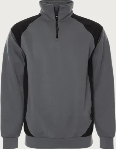 Green Sweater met korte rits 7048 GSM aanzicht 1