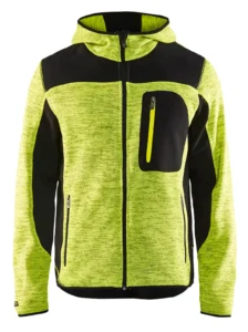 49302117 Gebreid vest met softshell en capuchon aanzicht 3