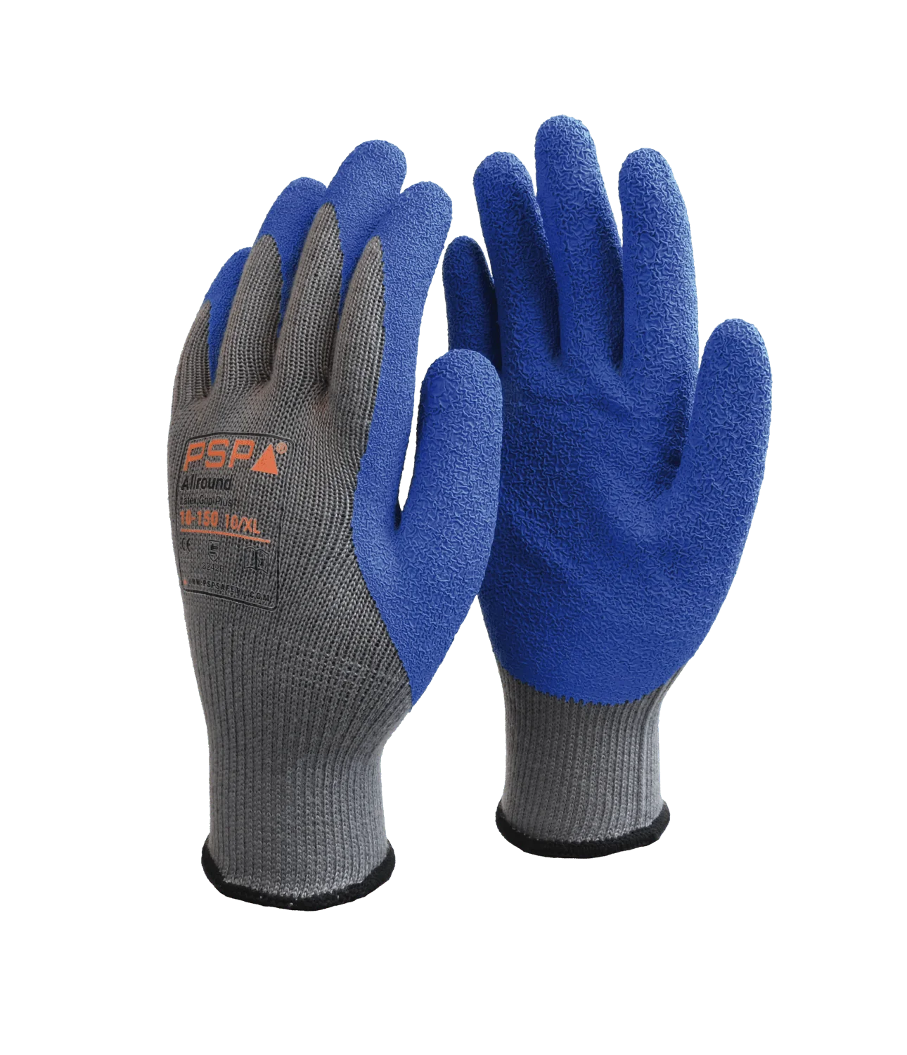 10-150 Allround Latex Werkhandschoen Grijs/Blauw