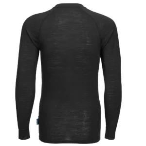 B183 Merinowol T-shirt met ronde hals en lange mouwen aanzicht 2
