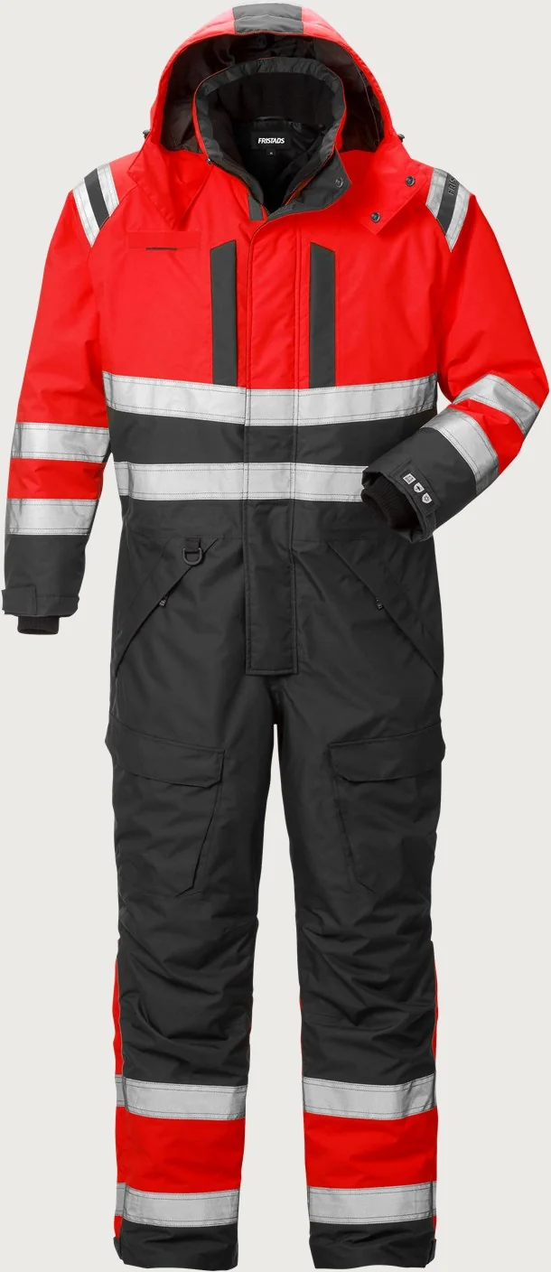Fristads High vis Airtech® winteroverall klasse 3 8015 GTT Hi-Vis rood/zwart