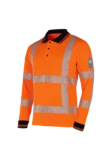 Lottum ECO high-vis poloshirt, lange mouwen aanzicht 2